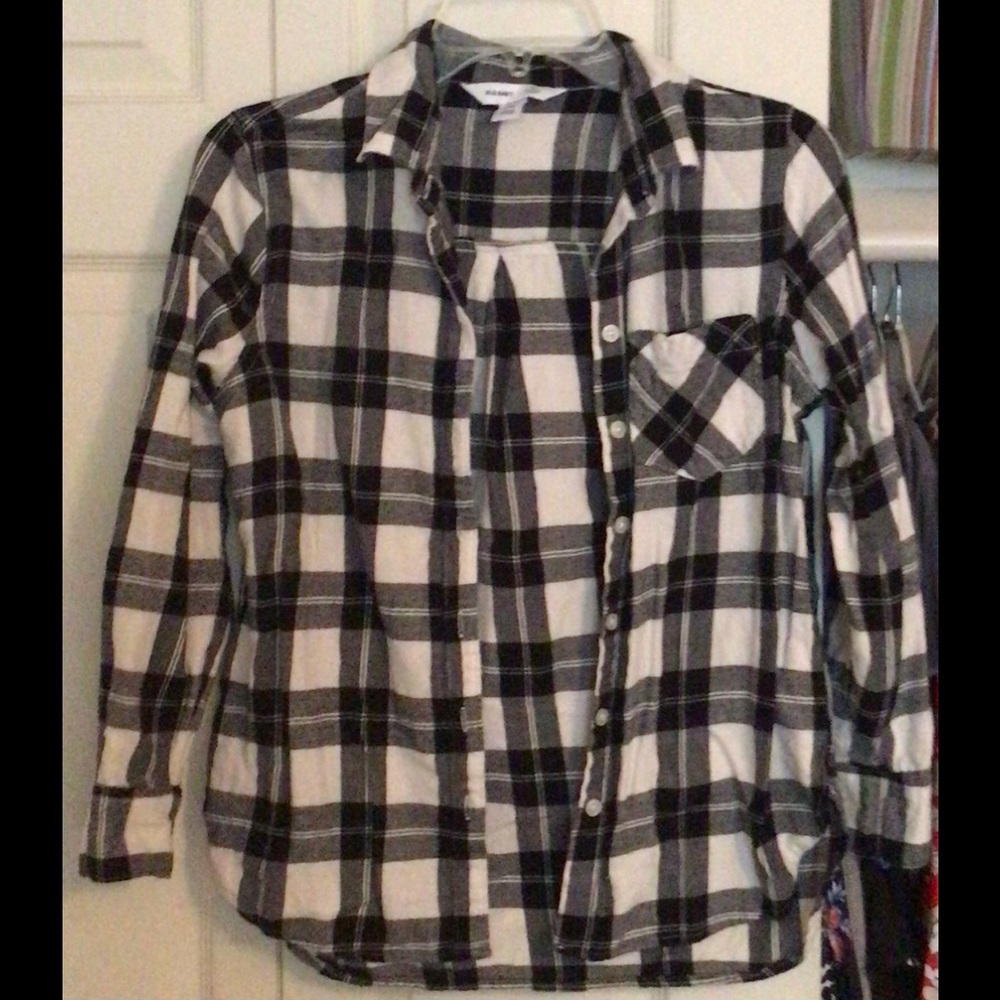 Old Navy Black & White Flannel